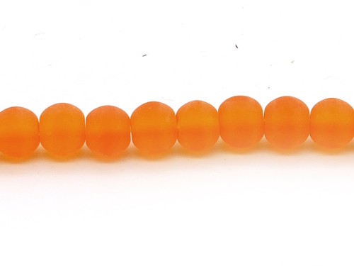 1 Strang Glasperlen, 6 mm, orange