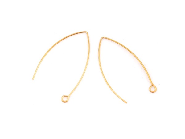 Ohrhaken, 38 mm, 1 Paar, Edelstahl-vergoldet