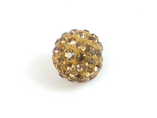 Shamballa Perle, 10 mm, gold