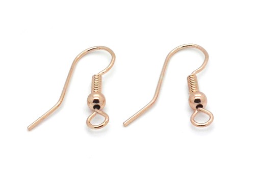 Ohrhaken, rosegold, 1 Paar