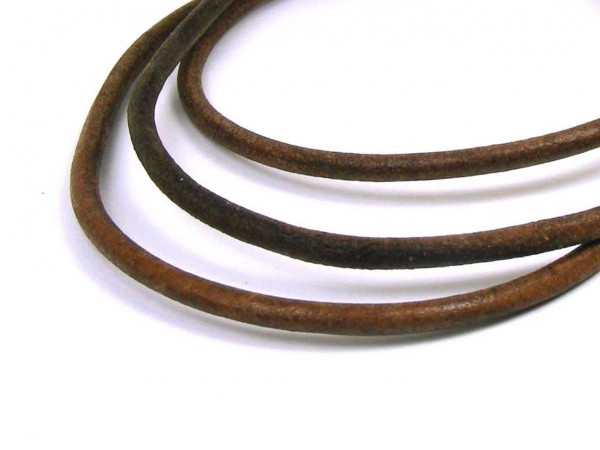 Rindleder, 1 m, 3 mm, dunkelbraun