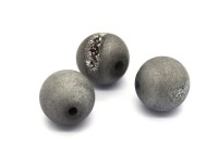 Druzy Achat, Kugel, 10 mm, grau-matt Druzy Achat, Kugel, 10 mm, grau-matt