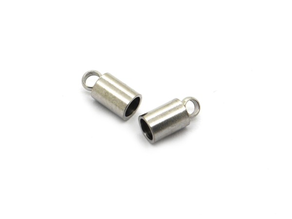 Endkappe für Lederb., 3x8,5 mm, Edelstahl