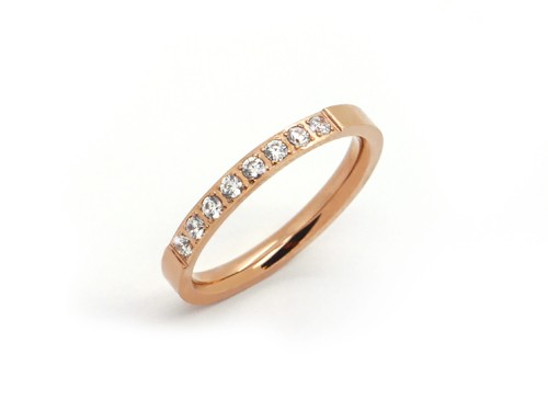 Edelstahlring, Gr. 7, rosegold