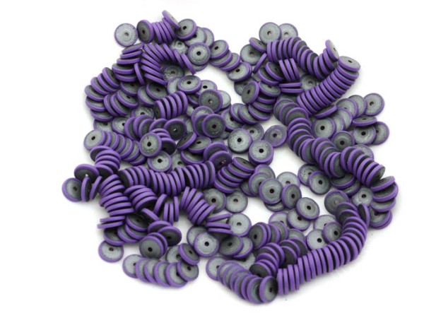 1 Strang Hämatit-Scheiben, 6 mm, lila