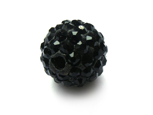 Shamballa Perle, 10 mm, schwarz