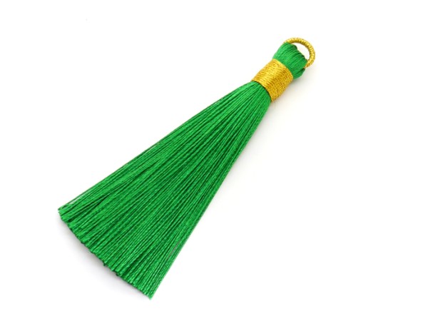 Quaste groß, 80 mm, grün