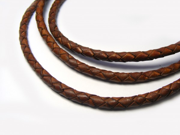 Lederband, 10 cm, 4 mm, rostbraun