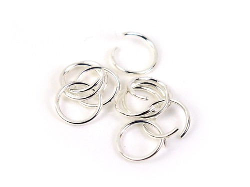 10 Binderinge, 10 mm, versilbert