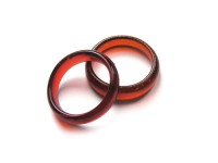 Glasring, ca. Ø 24 mm, braun, glanz Glasring, ca. Ø 24 mm, braun, glanz