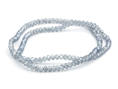 1 Strang Glasschliffperlen, 4 mm, hellblau