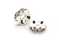 Strass Rondell, Ø 5 mm, versilbert Strass Rondell, Ø 5 mm, versilbert