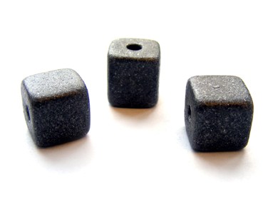 Keramik Würfel, 9 mm, anthrazit metallic