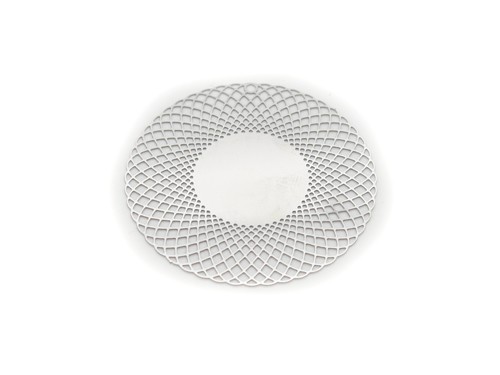 Anhänger Scheibe, 46 mm, Edelstahl silberfarben