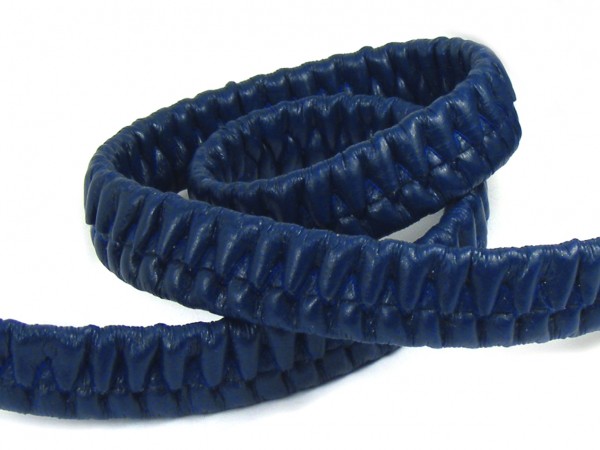 Lederband, 10 cm, 10 mm, blau