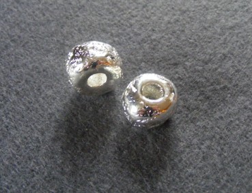 Keramik Walze, 17 mm, versilbert