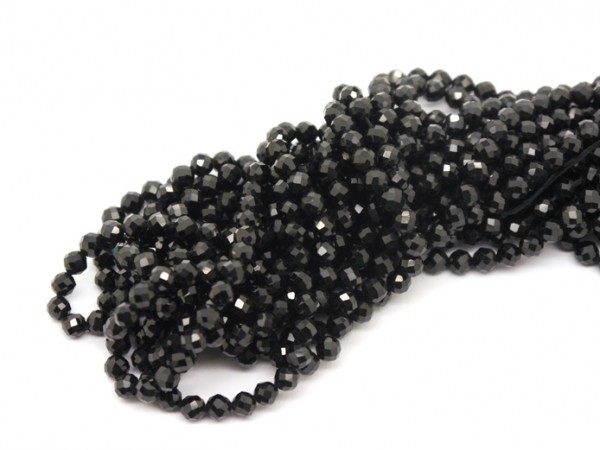 1 Strang Spinell, 3 mm, schwarz