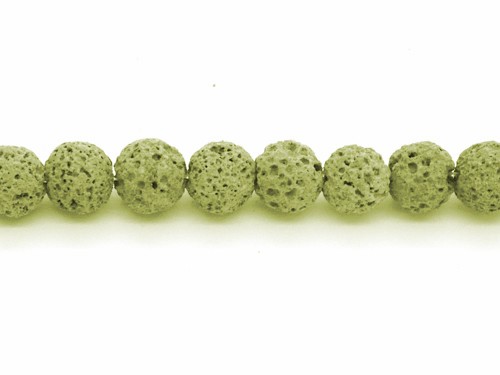 1 Strang Lava, Kugel, 8-9 mm, kiwigrün