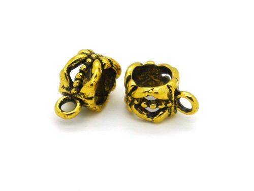 Anhängerbefestigung, 11 mm, antik vergoldet