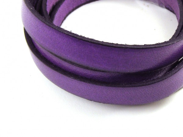 Lederband, 10 cm, 10 mm, violett