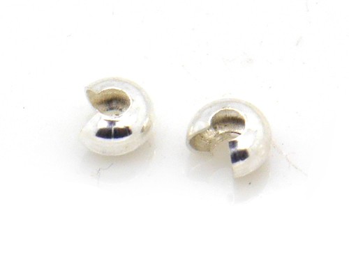 20 Kaschierperlen, 5 mm, versilbert