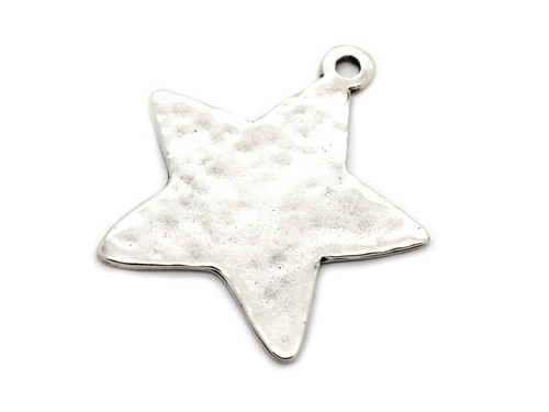 Anhänger Stern, 59 mm, versilbert