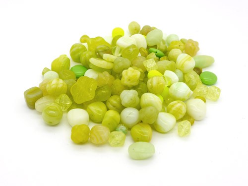 Perlenmischung, 100 g, hellgrün