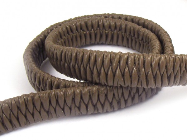 Lederband, 10 cm, 10 mm, taupe