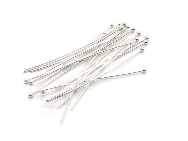 20 Stk. Kugelstift, 45 mm, silberfarben