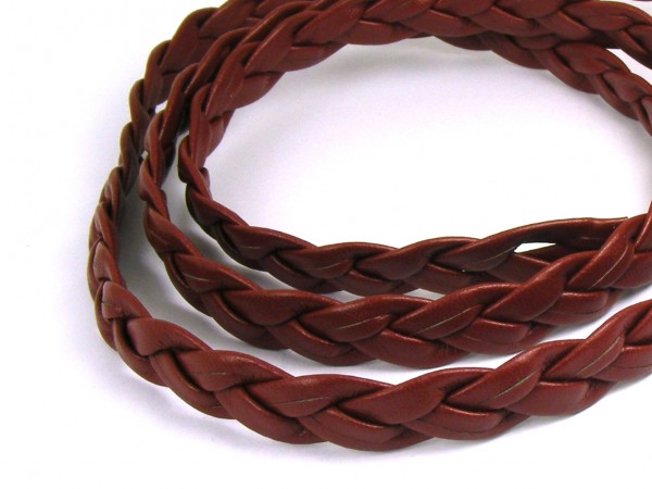 Lederband, 10 cm, 10 mm, weinrot