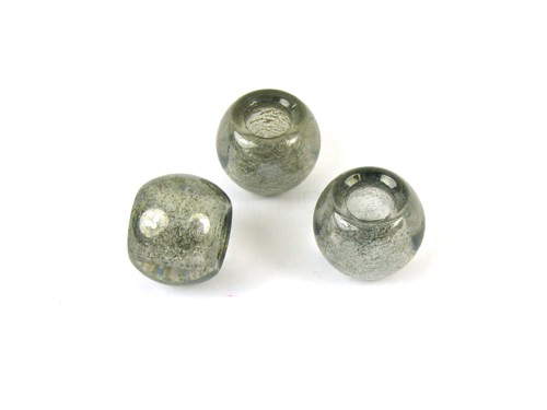 Glasperle, 12 mm, grau