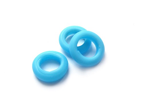 Glasring, ca. Ø 15 mm, hellblau, matt