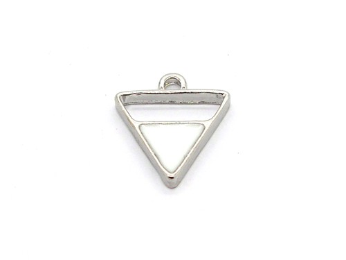 Geometrischer Anhänger, 18 mm, silberfarben