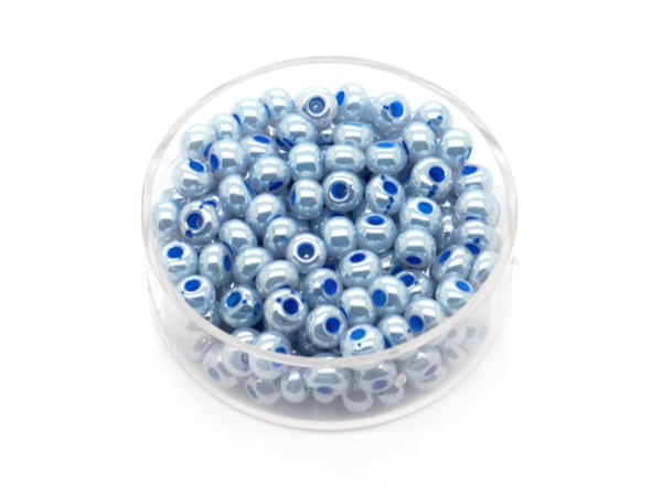 1 Dose Glas-Roccailles 17g, 4,5 mm, hellblau