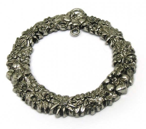 Anhänger Ring, 44 mm, versilbert