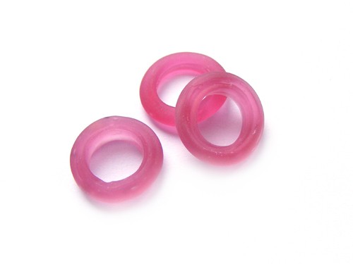 Glasring, ca. Ø 15 mm, rose, matt