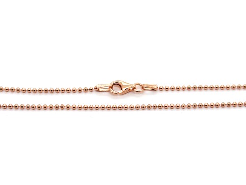 Kugelkette, 420 mm, rosegold, 925 Silber