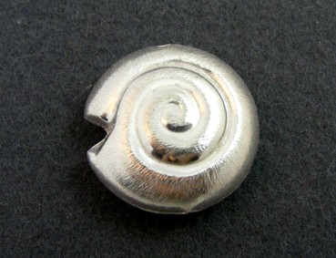 Schnecke, 30 mm, versilbert, matt gebürstet
