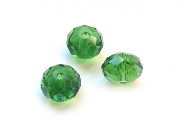 Glasschliffperle, 8 mm, grün