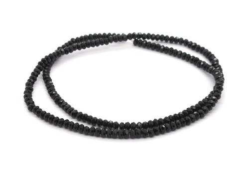 1 Strang Glasschliffperlen, 2,7 mm, schwarz
