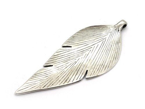 Blatt, 85 mm, versilbert, geschwärzt