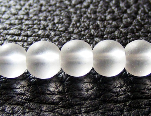 1 Strang Glasperlen, 12 mm, mattiert