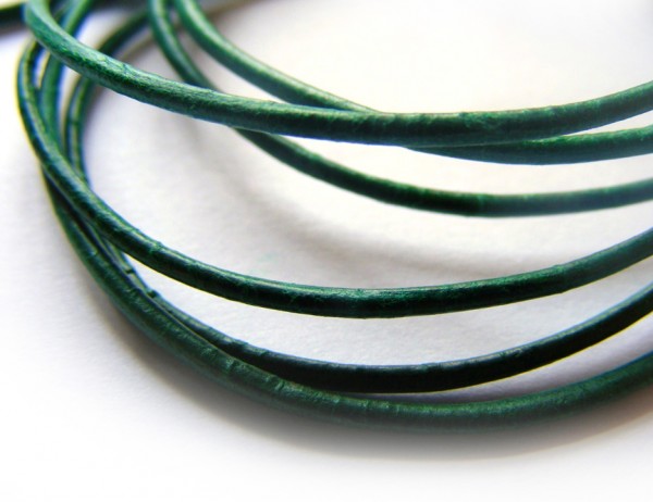 Ziegenleder, 1 Meter, 1,5 mm, grün