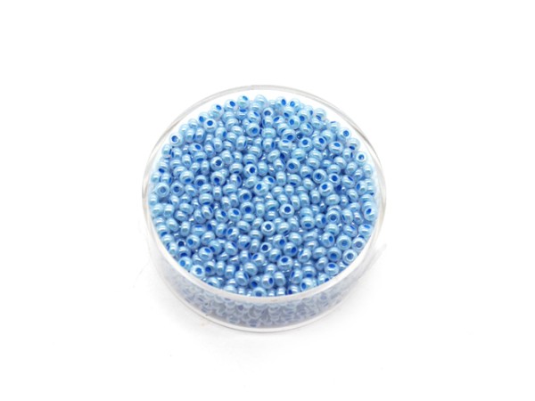 1 Dose Glas-Roccailles 17g, 2,5 mm, pastellblau