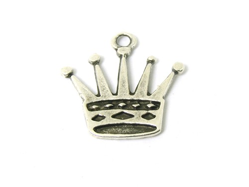 Krone, 25 mm, versilbert