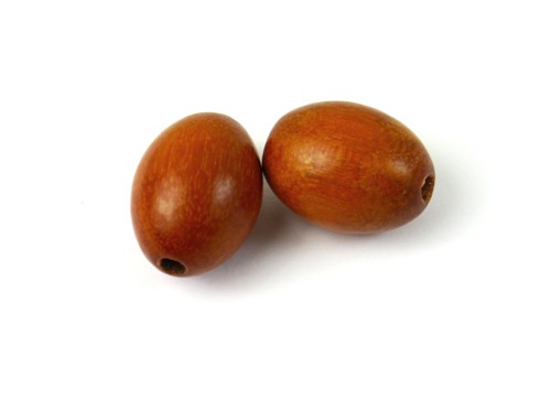 Oval Holz, 20 mm, rotbraun