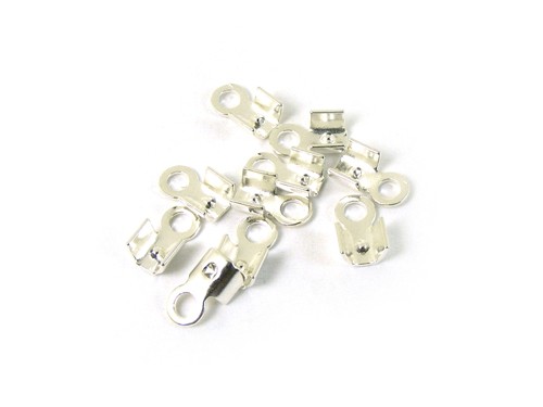 10 Endkappen für Lederb., 1-2,5 mm, versilbert