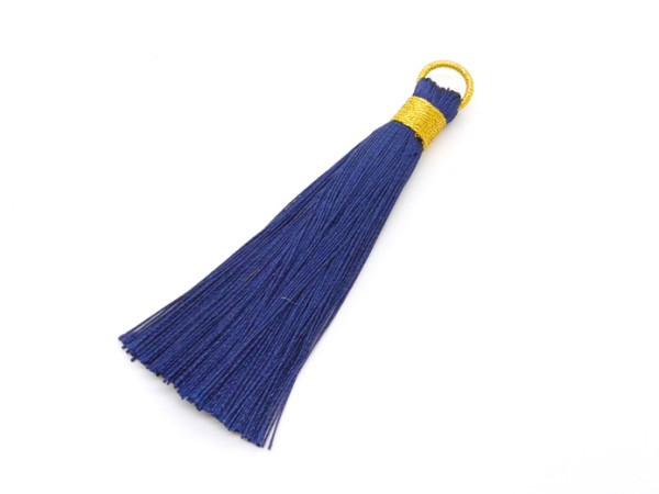Quaste groß, 80 mm, dkl.blau