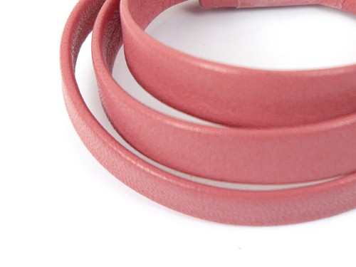 Lederband, 10 cm, 10 mm, pink
