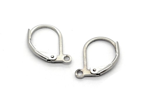 Ohrhaken mit Mechanik, Edelstahl, 1 Paar